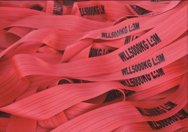 ซื้อ WLL 5T สายพานลำเลียงโพลีเอสเตอร์ 150 มม. สีแดง EN1492-1 ความต้านทานการแตกหักสูง online manufacture