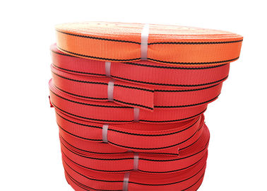 ซื้อ ป้องกันรอยขีดข่วนโพลีเอสเตอร์ Webbing ม้วนกำหนดเองสลิงสีค่าสัมประสิทธิ์ความปลอดภัยสูง online manufacture