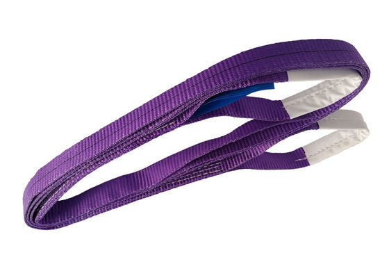 ซื้อ สีม่วง โพลีเอสเตอร์ แผ่นแผ่น Webbing Sling แผ่นแผ่น Web Lifting Slings ISO9000 online manufacture