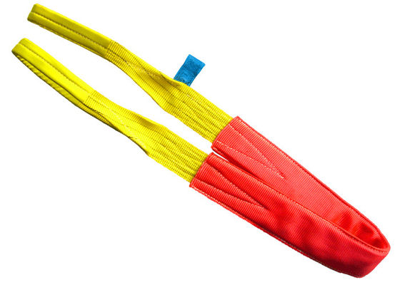 ซื้อ สายรัดโพลีเอสเตอร์แบบคู่, สีเหลือง 3 ตัน สลิงแบบแบนสำหรับเครน online manufacture
