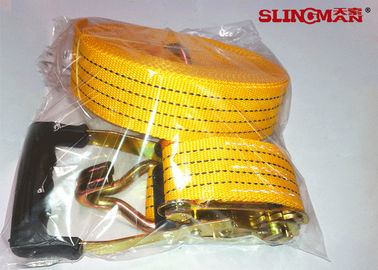 ซื้อ สายรัดข้อมือโพลีเอสเตอร์ 50 มม. หุ้มสายรัดข้อมือสีเหลืองพร้อมวงล้อและสองคู่ J ตะขอ online manufacture