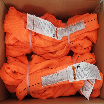 ซื้อ Heavy Duty 5 ถึง 1 Polyester Round Sling Jacket Twill Weave Vertical 17000 LBS online manufacture