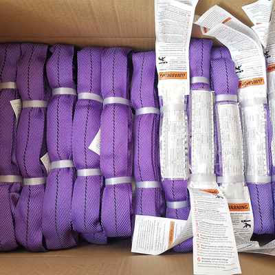 ซื้อ ผ้าทอลายทแยงสีม่วงโพลีเอสเตอร์ยกสลิงทนต่อการฉีกขาดแนวตั้ง 3000 LBS online manufacture