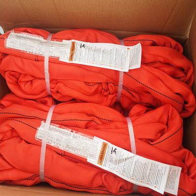 ซื้อ OEM Heavy Duty Polyester Endless Round Sling สีแดงแนวตั้ง 7 ตัน online manufacture