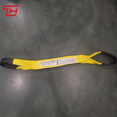 ซื้อ 9800 # / นิ้ว 2Ply ดํา Edge ปรับปรุงด้านทั้งสองข้าง โพลิเอสเตอร์ web sling Twisted Eyes ใช้ง่าย online manufacture