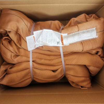 Brown Polyester Round Sling Heavy Duty Vertical 54000 LBS