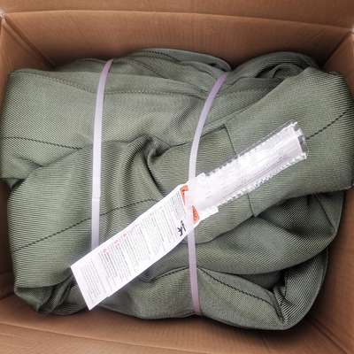 Heavy Duty Olive Polyester Round Sling Jacket Twill Weave Construction Vertical 68000 LBS